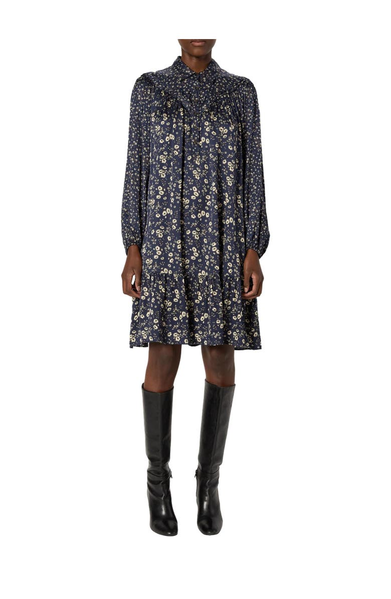 GERARD DAREL Leana Printed Shirt Dress, Alternate, color, Navy Blue