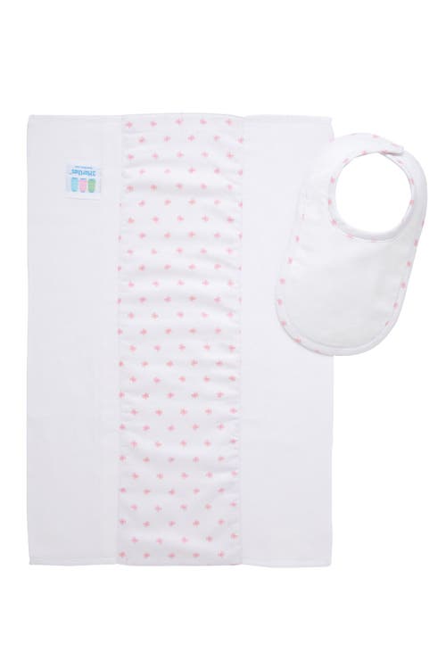 3 Marthas Print Drooler Bib & Burp Set