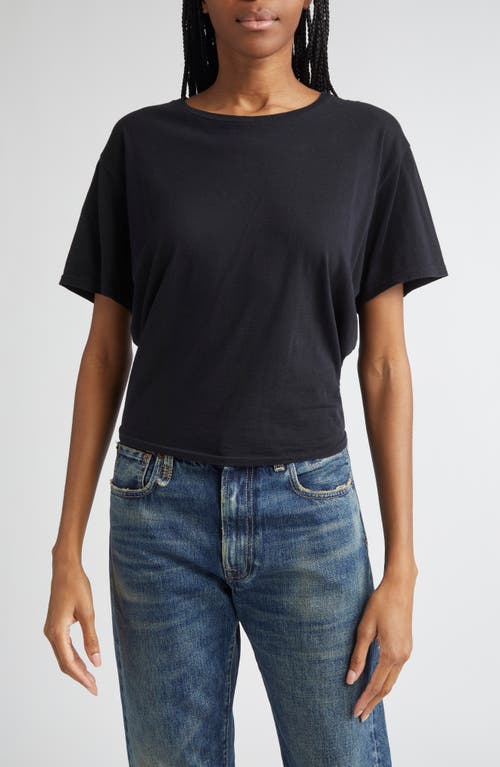 R13 Tight Waist Cotton & Cashmere T-shirt In Black