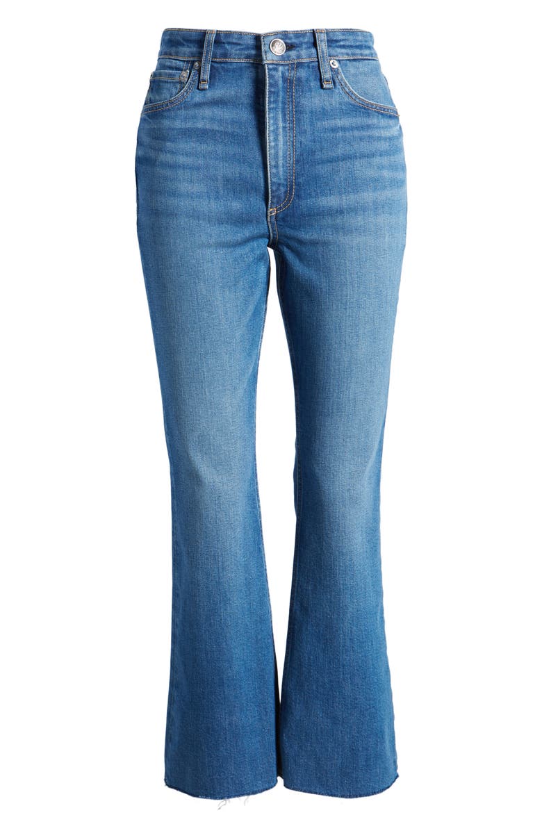 rag & bone Casey Raw Hem High Waist Ankle Flare Jeans, Alternate, color,