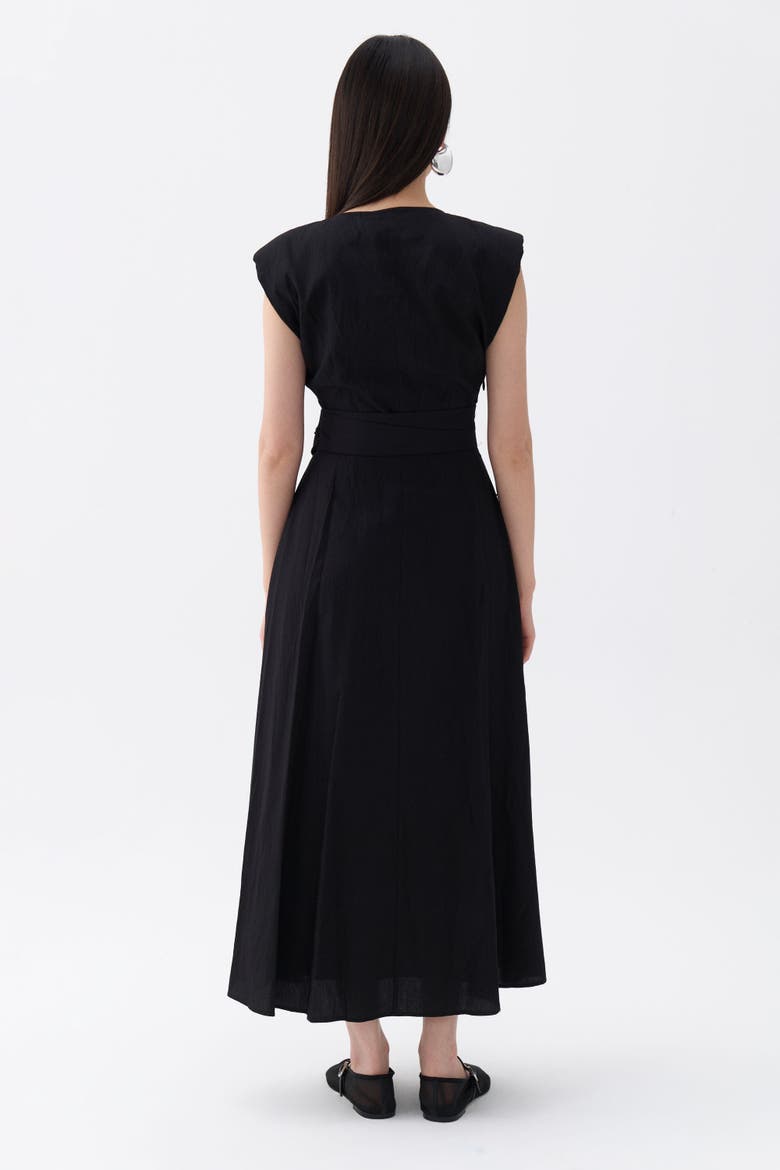 Stone Embroidered Dress, Alternate, color, Black