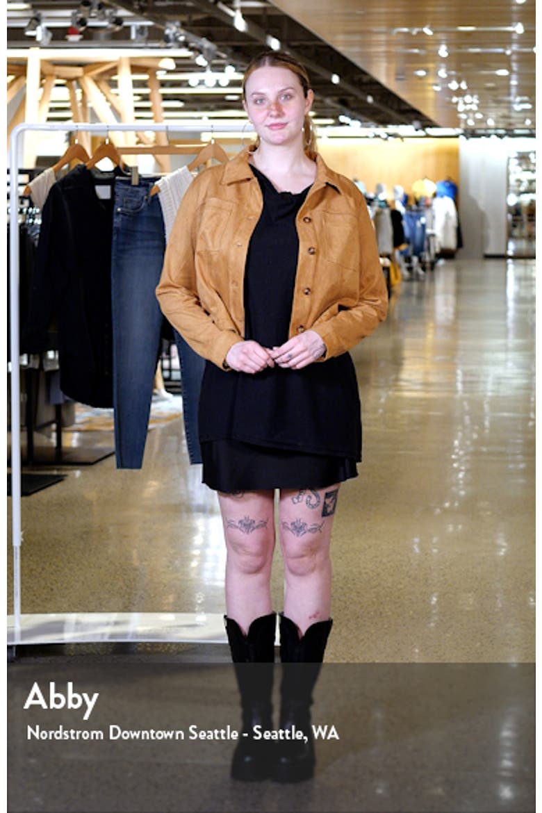 Matilda Crop Faux Suede Trucker Jacket video