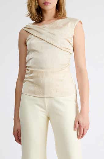 Isla Satin Asymmetric Neck Top