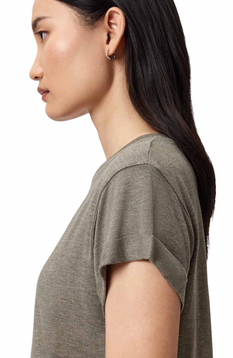 AllSaints Anna Shimmer T-Shirt, Alternate, color, Grey Marl