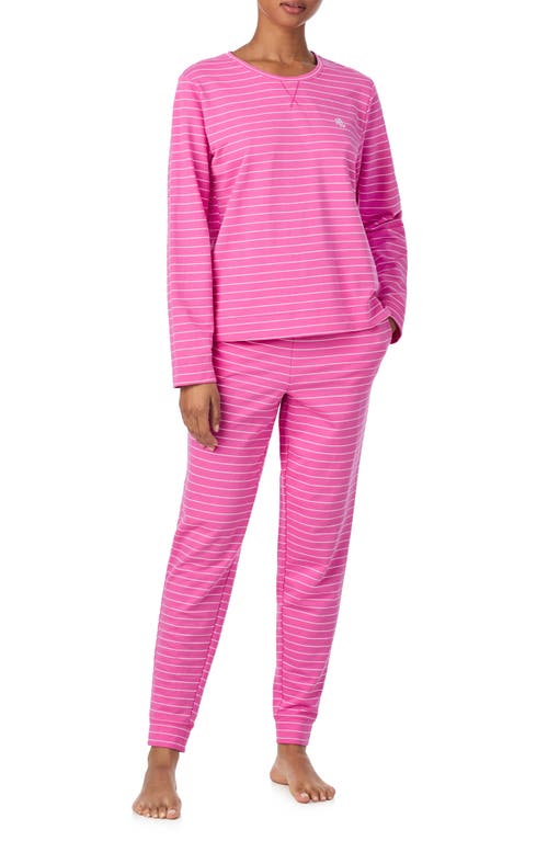 Ralph Lauren Lauren Print Cotton Pajamas In Pink