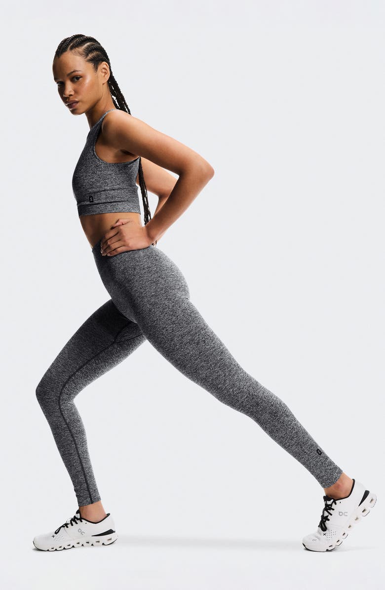 On Studio Knit Seamless Leggings, Alternate, color, Graphite Heather