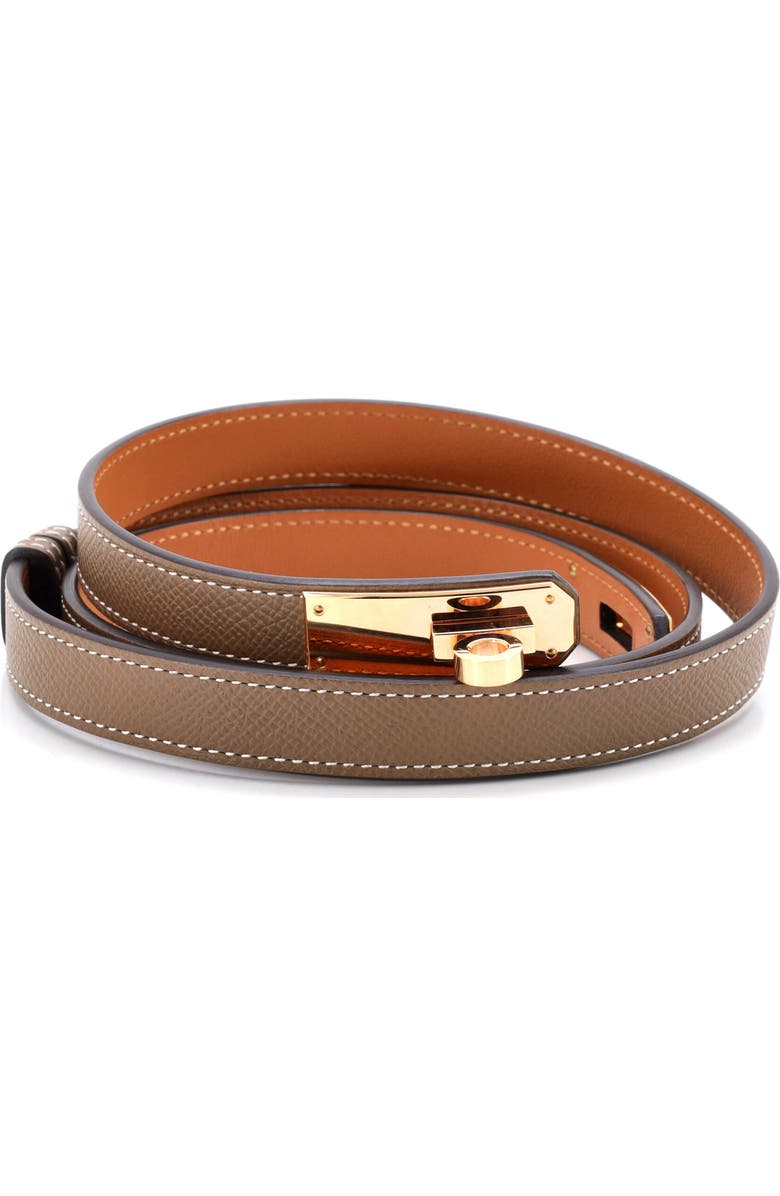 Pre-Owned Hermes Kelly Belt Leather Thin, Main, color, Neutral