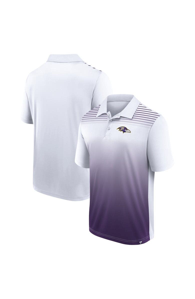 FANATICS Men's Fanatics Branded White/Purple Baltimore Ravens Sandlot Game Polo, Main, color, 