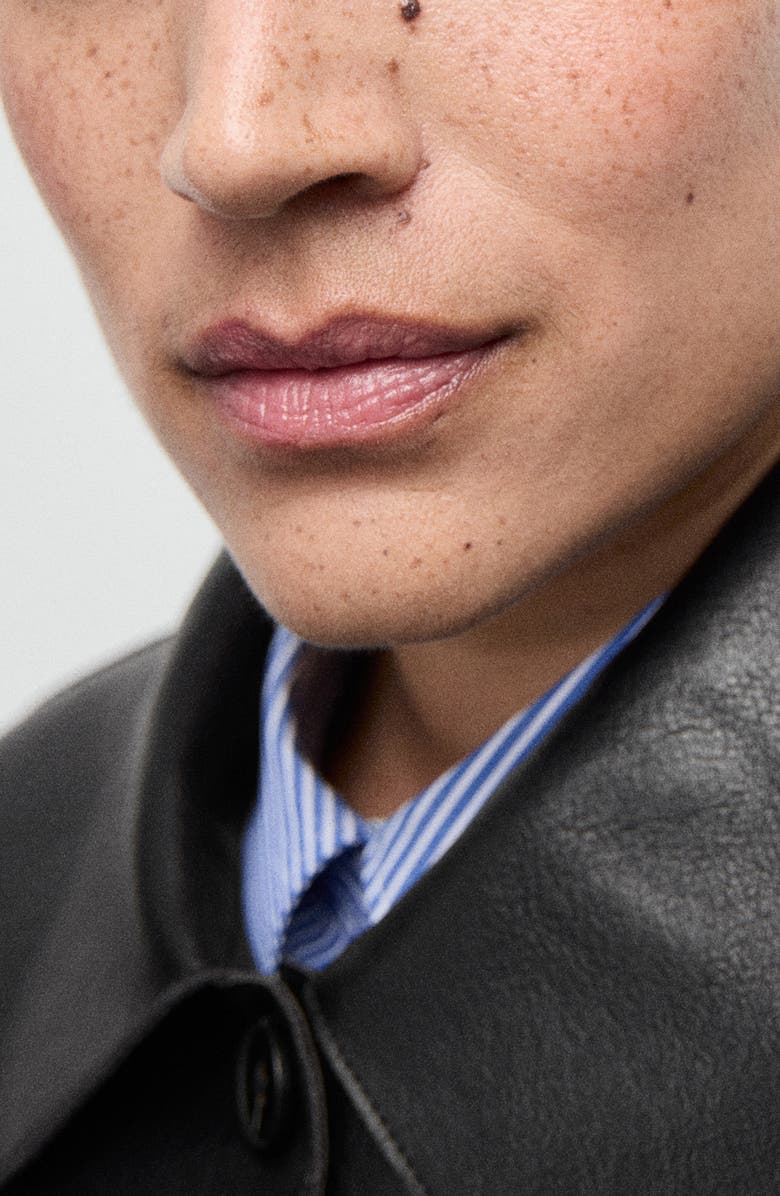 MANGO Sabina Faux Leather Jacket, Alternate, color, Black