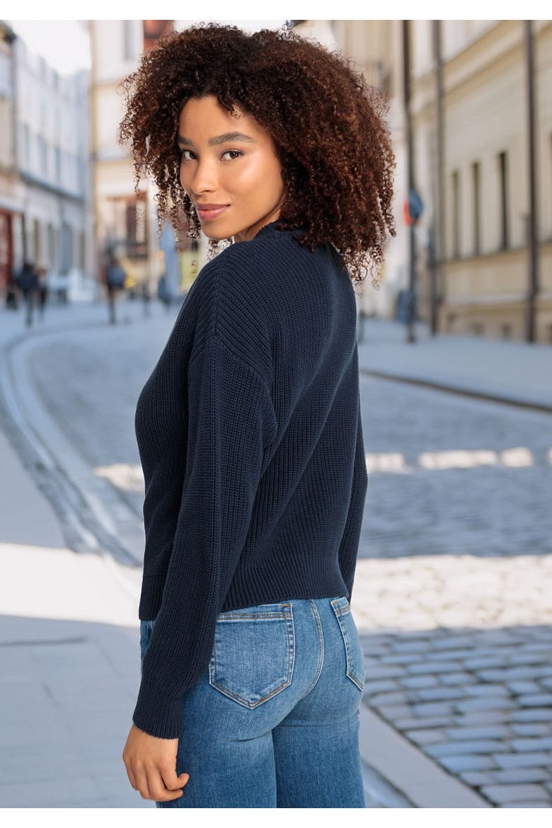 Button Down Cardigan, Alternate, color, Navy