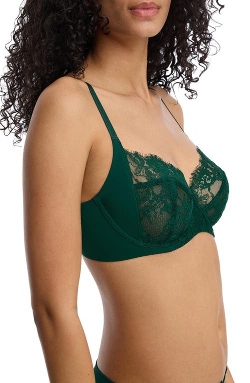 Skarlett Blue Entice Lace Full Coverage Underwire Bra In Green