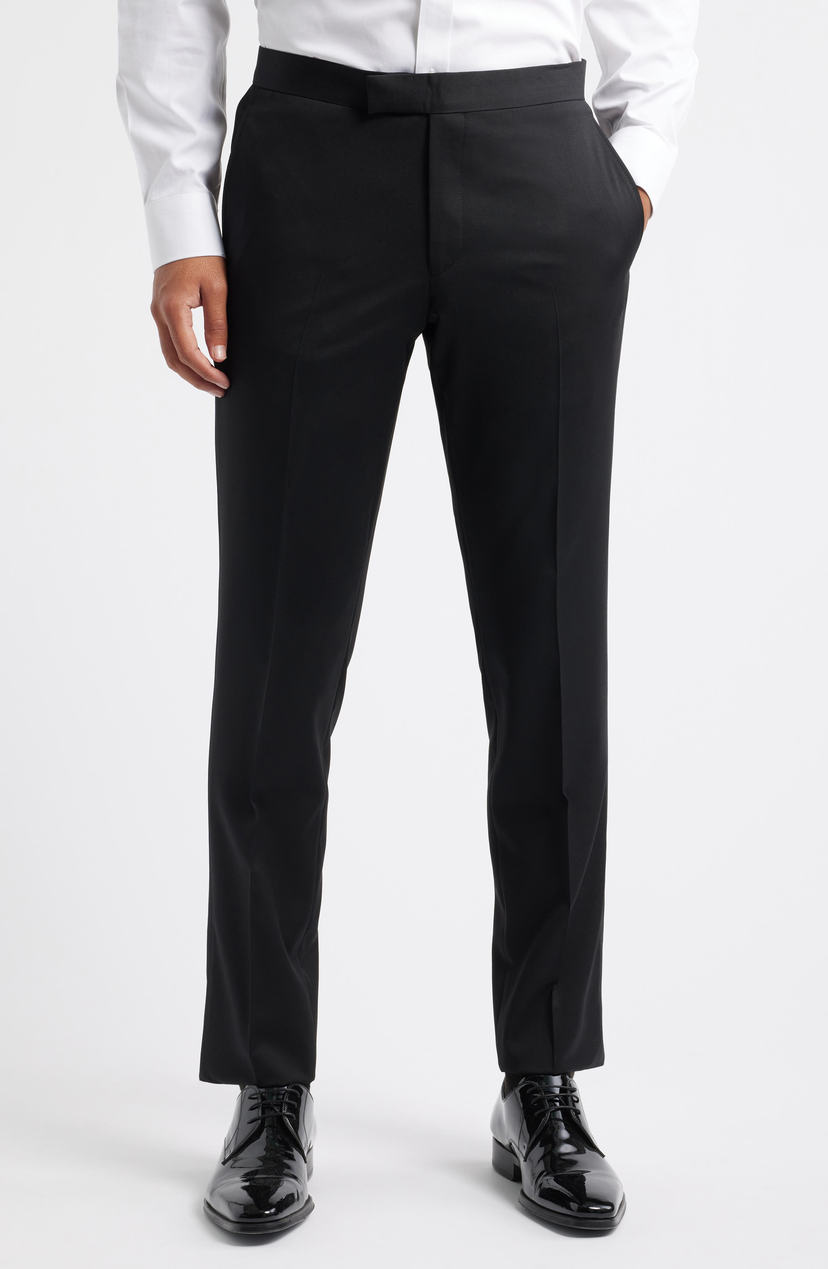 Ted Baker London Josh Slim Fit Wool Tuxedo Pants