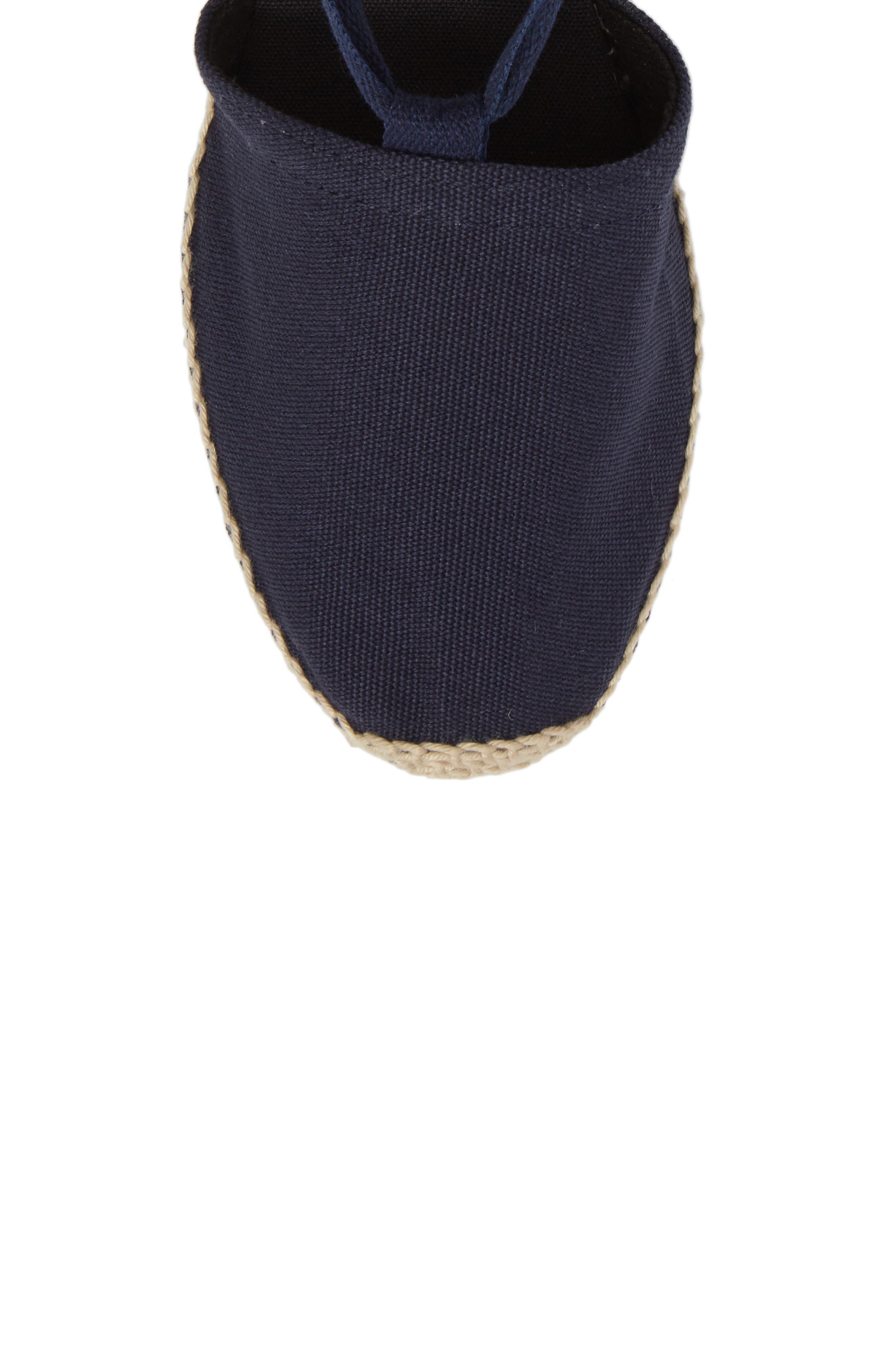 Valencia Wraparound Espadrille Wedge, Alternate, color, NAVY FABRIC