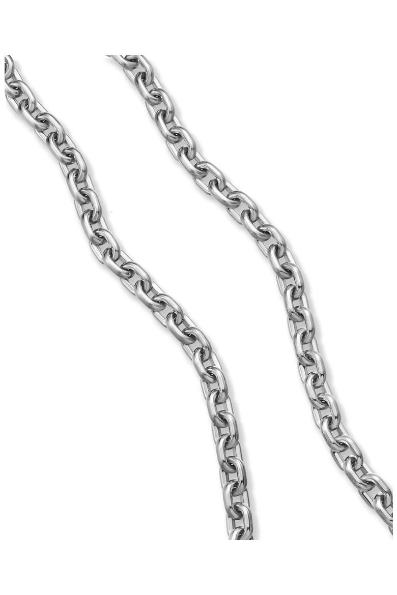 Deco Chain Link Necklace, Alternate, color, STERLING SILVER