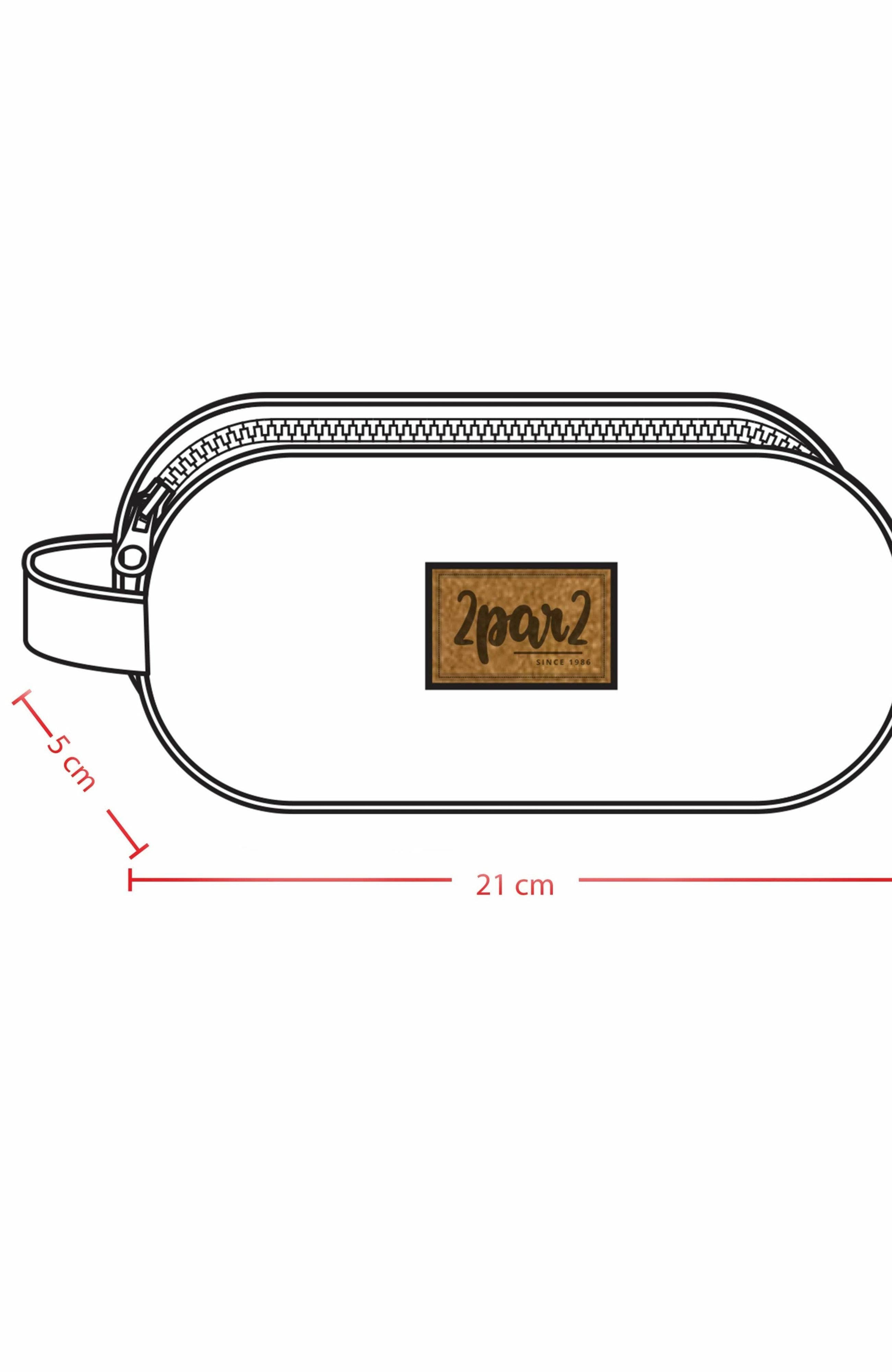 Deux par Deux Boy's Pencil Case Navy Printed Moutains Animals, Alternate, color, 