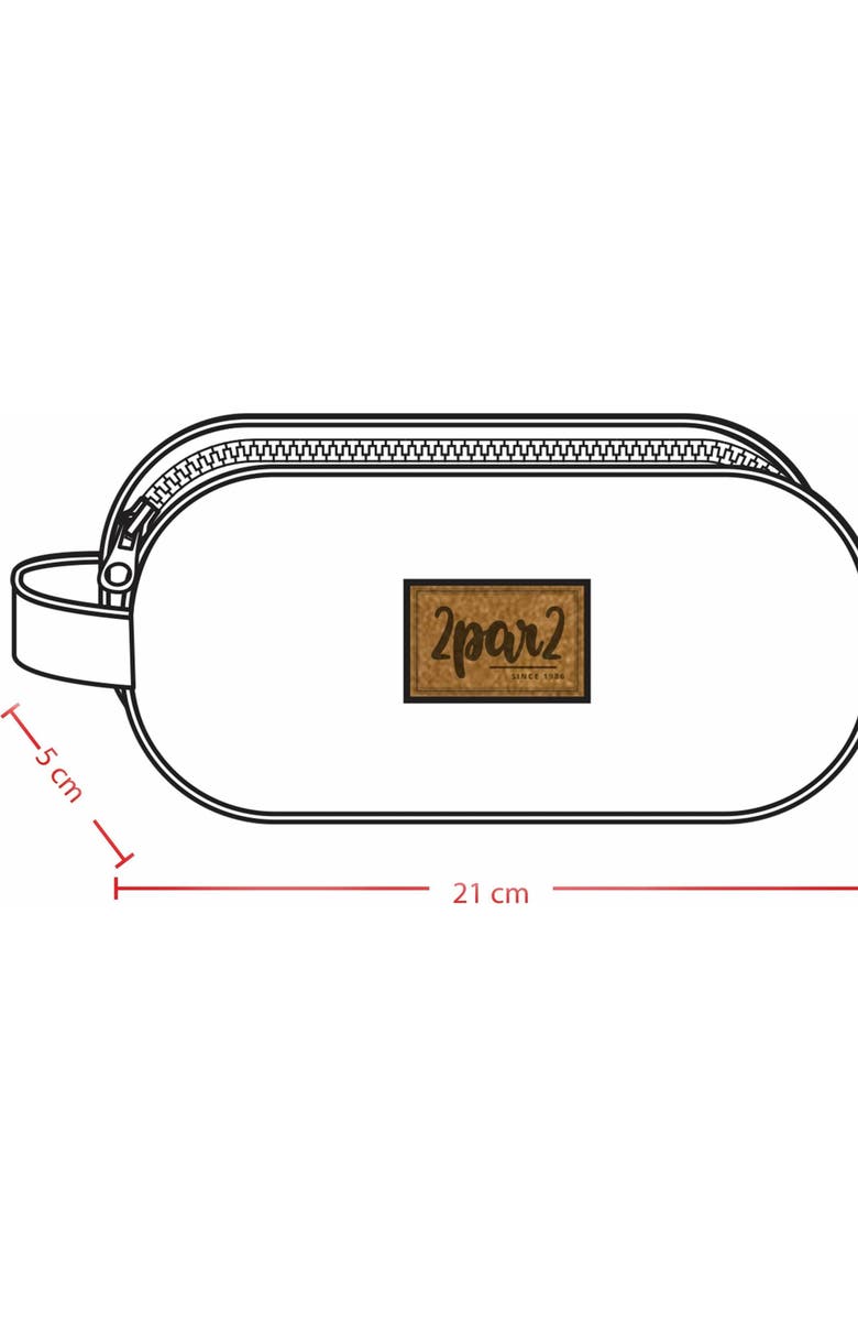 Deux par Deux Boy's Pencil Case Navy Printed Moutains Animals, Alternate, color,