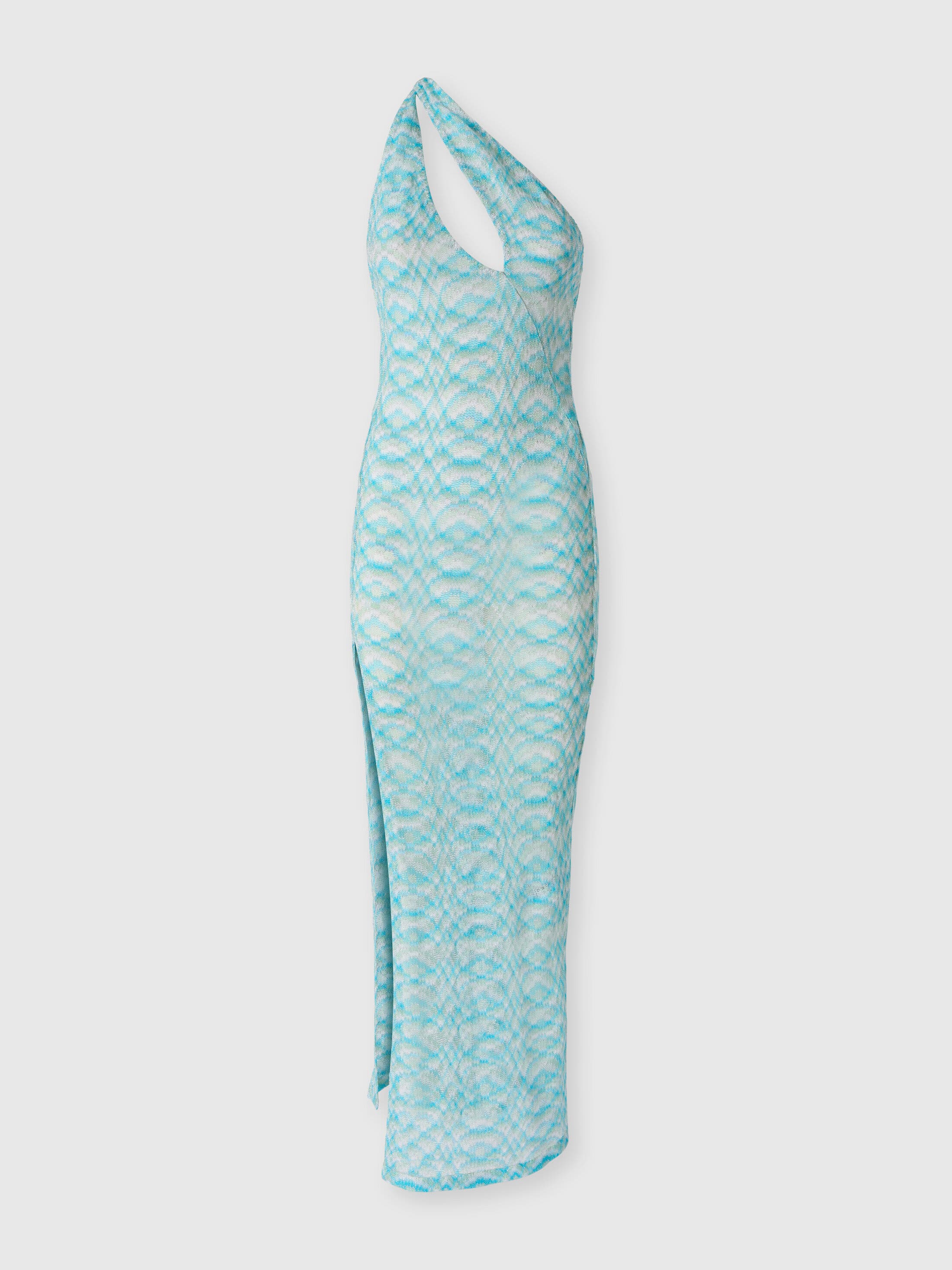 Missoni Asymmetric Cover-up Dress In Shaded Lamé Viscose In Multi