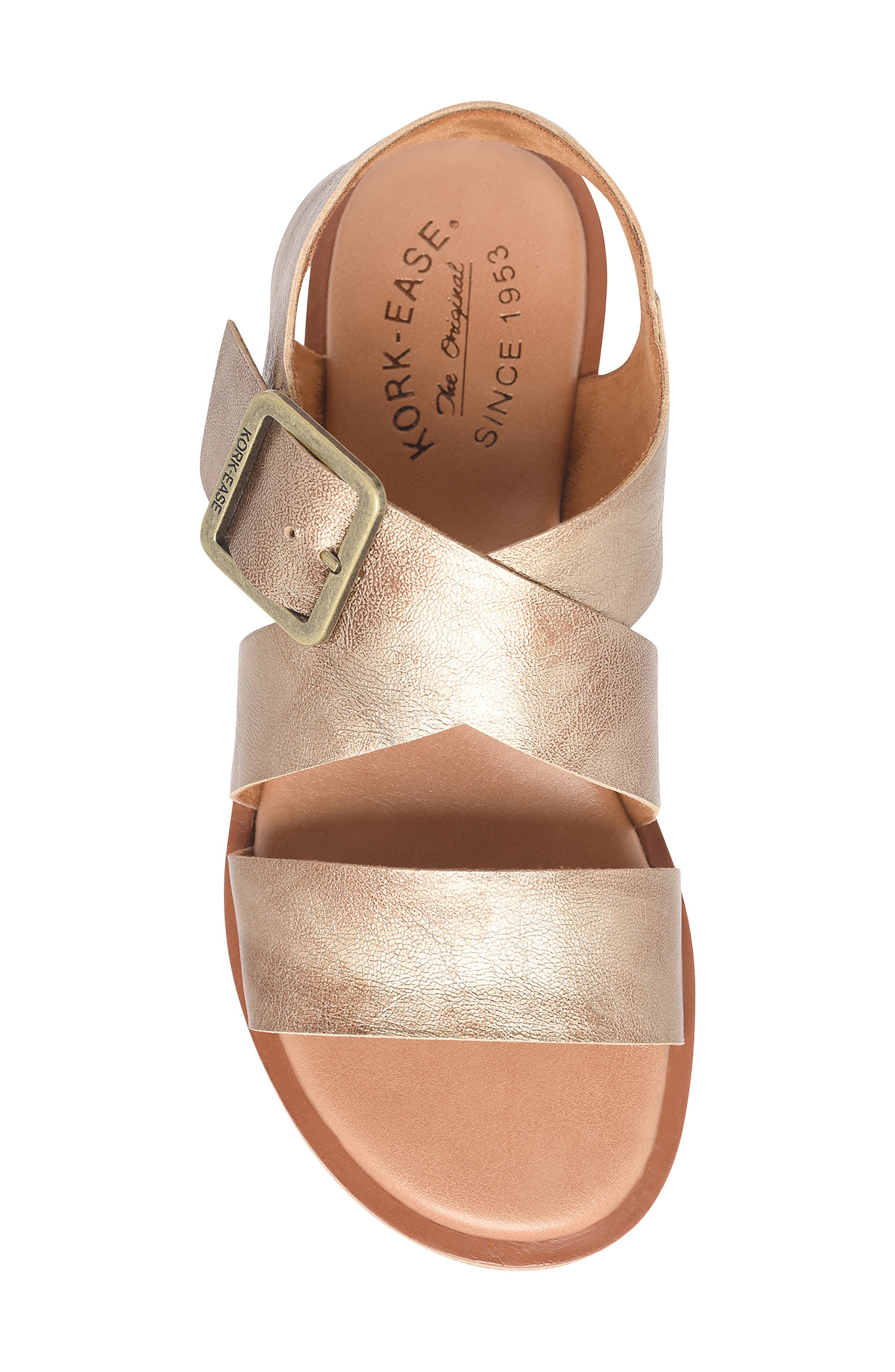 Kork-Ease<sup>®</sup> Dara Ankle Strap Sandal, Alternate, color, Bronze Metallic