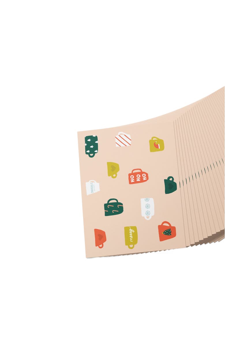 Joy Paper Co. Holiday Coffee Boxed Set of 8 Cards, Alternate, color, Cozy Pink