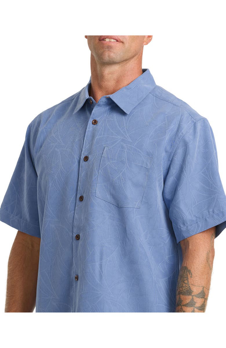 Quiksilver Waterman Island JungleShort Sleeve Shirt, Main, color, Riviera