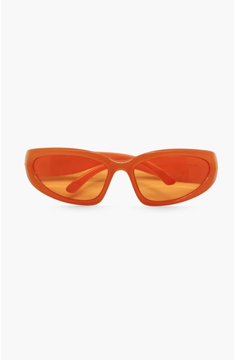 INDY Shield Wraparound Sunglasses, Main, color, Orange
