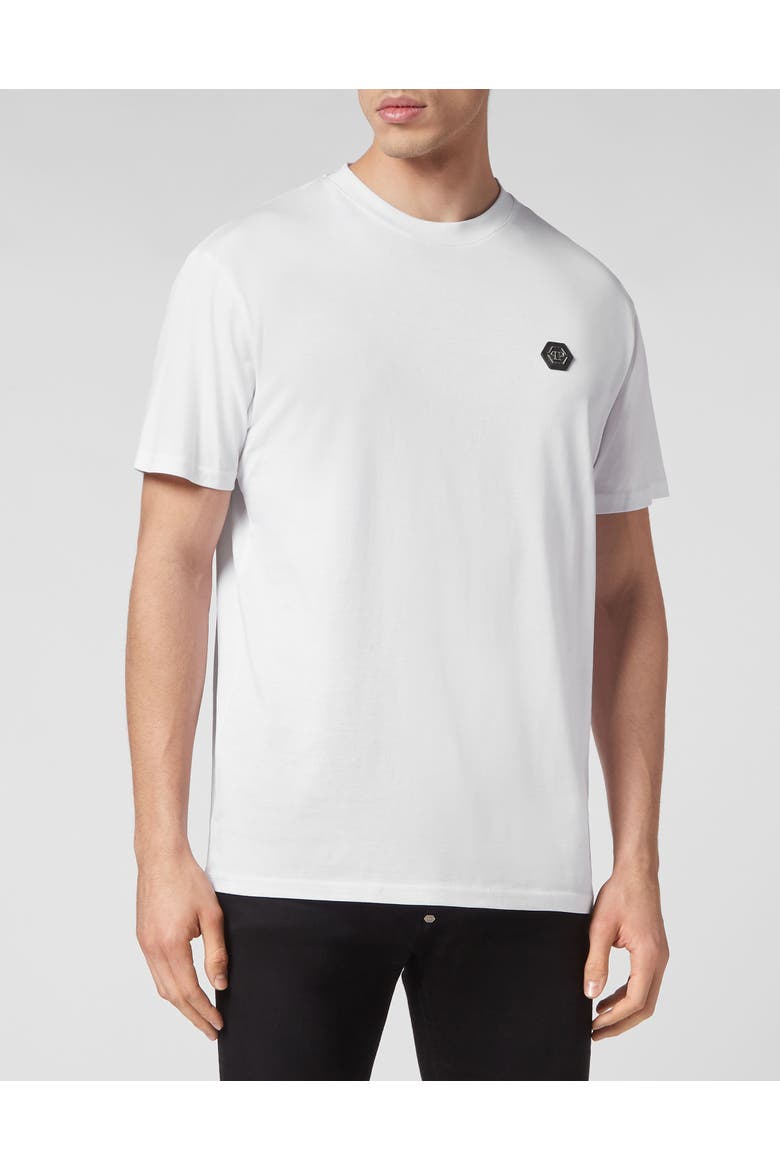 T-Shirt Round Neck Ss Gothic Plein Men, Main, color, white