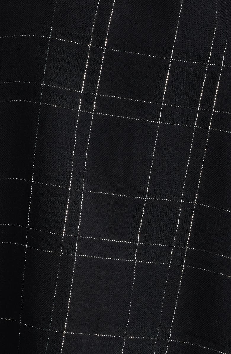 Cloth & Stone Metallic Check Button-Up Shirt, Alternate, color, Black Lurex