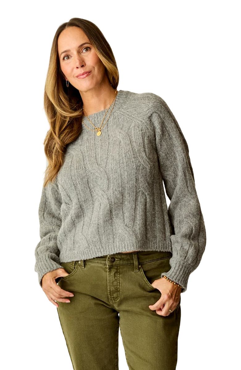 Carve Designs Eloise Wool Sweater, Alternate, color, Mid Grey