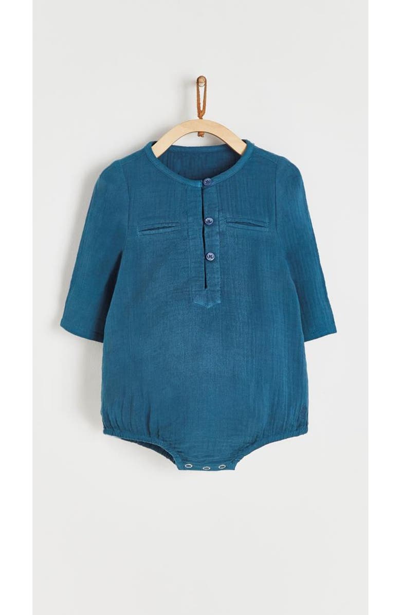 Babycottons Bodysuit Mao Paradise for Infant, Main, color, Pastel Blue