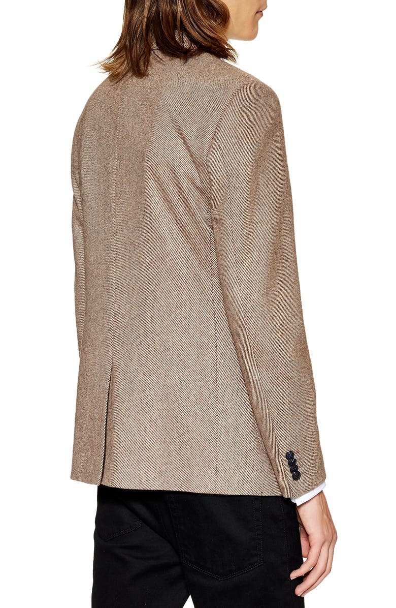 Topman Skinny Fit Wool Blend Blazer, Alternate, color,