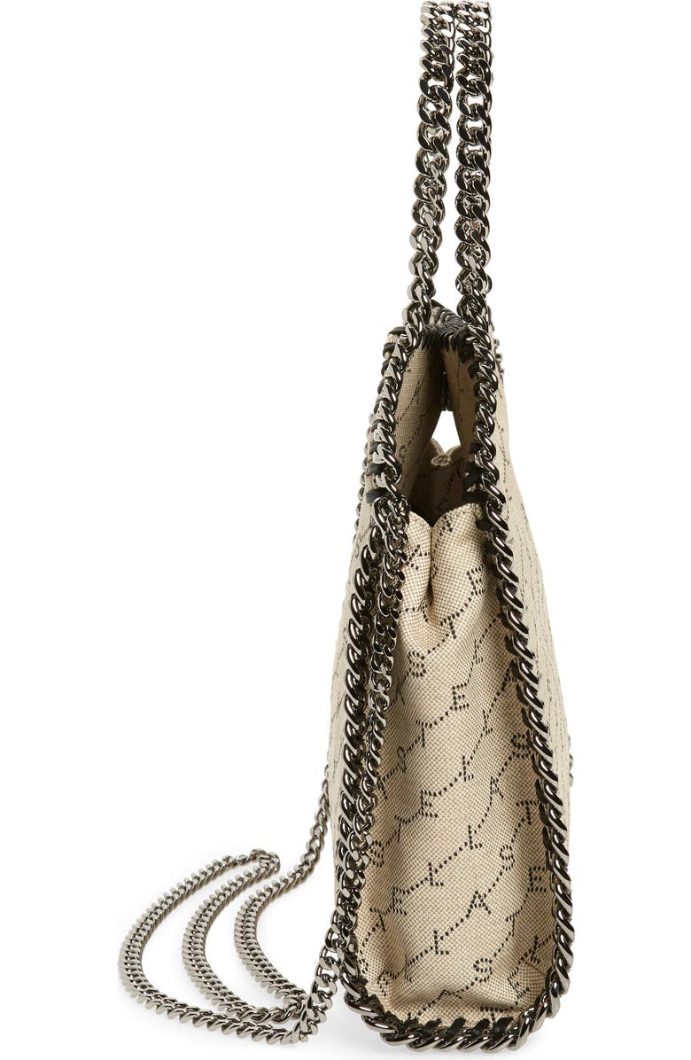 Stella McCartney Mini Falabella Logo Canvas Tote, Alternate, color,