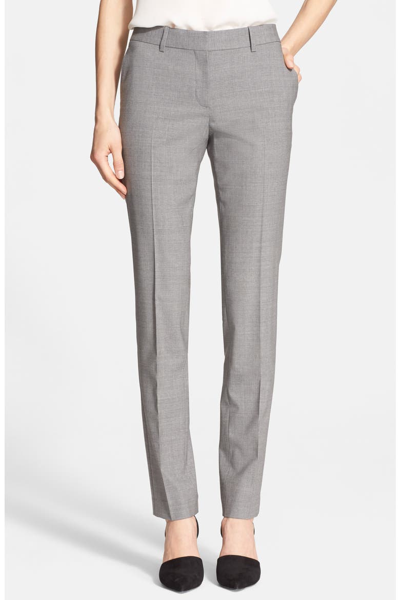 'Super Slim Edition' Stretch Wool Pants, Alternate, color, LIGHT GREY