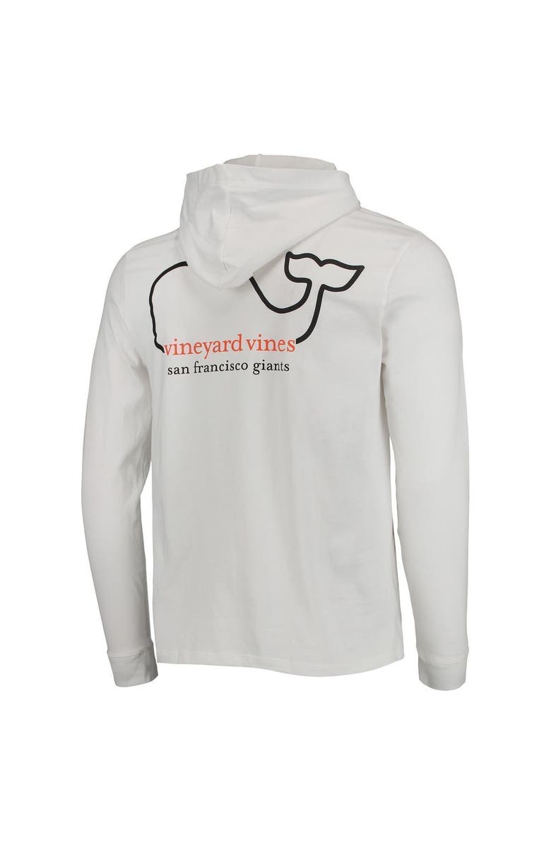vineyard vines Men's Vineyard Vines White San Francisco Giants Logo Hoodie Long Sleeve T-Shirt, Alternate, color, 