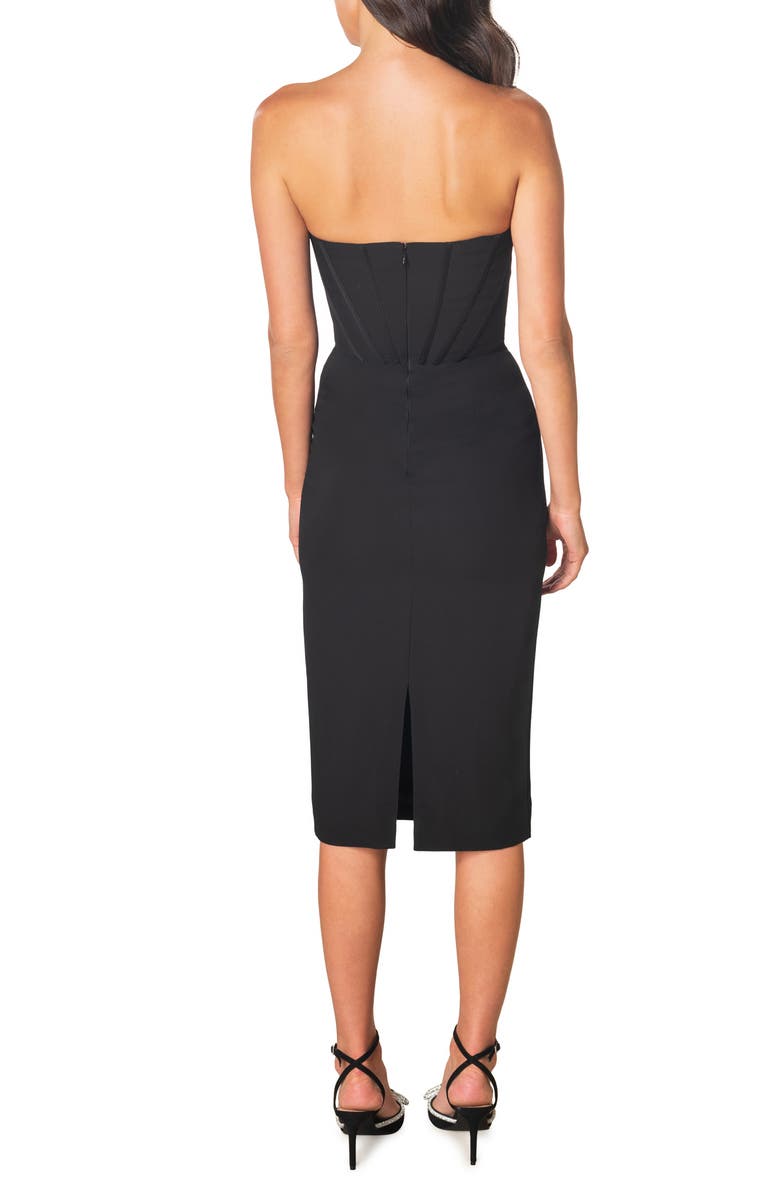 Dress the Population Cosette Strapless Corset Dress, Alternate, color, Black