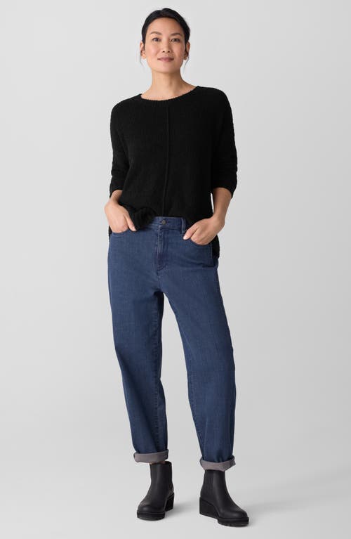 Eileen Fisher High Waist Ankle Straight Leg Jeans In Blue