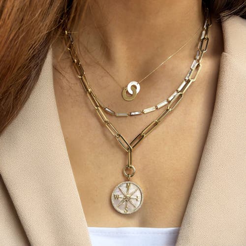 The Lovery Fine Jewelry Mother Of Pearl Bar Necklace In White