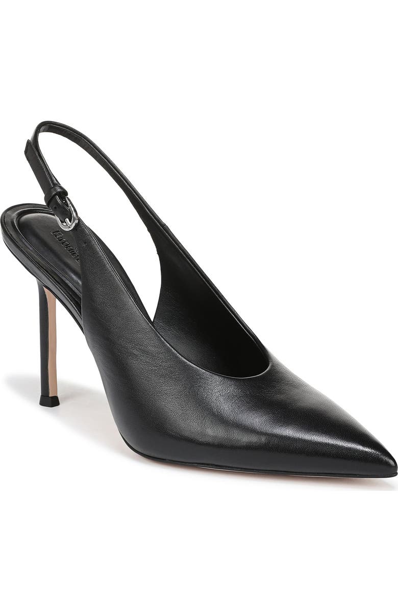 Favorite Daughter Remy Pointed Toe Slingback Sandal, Main, color, Black Leather