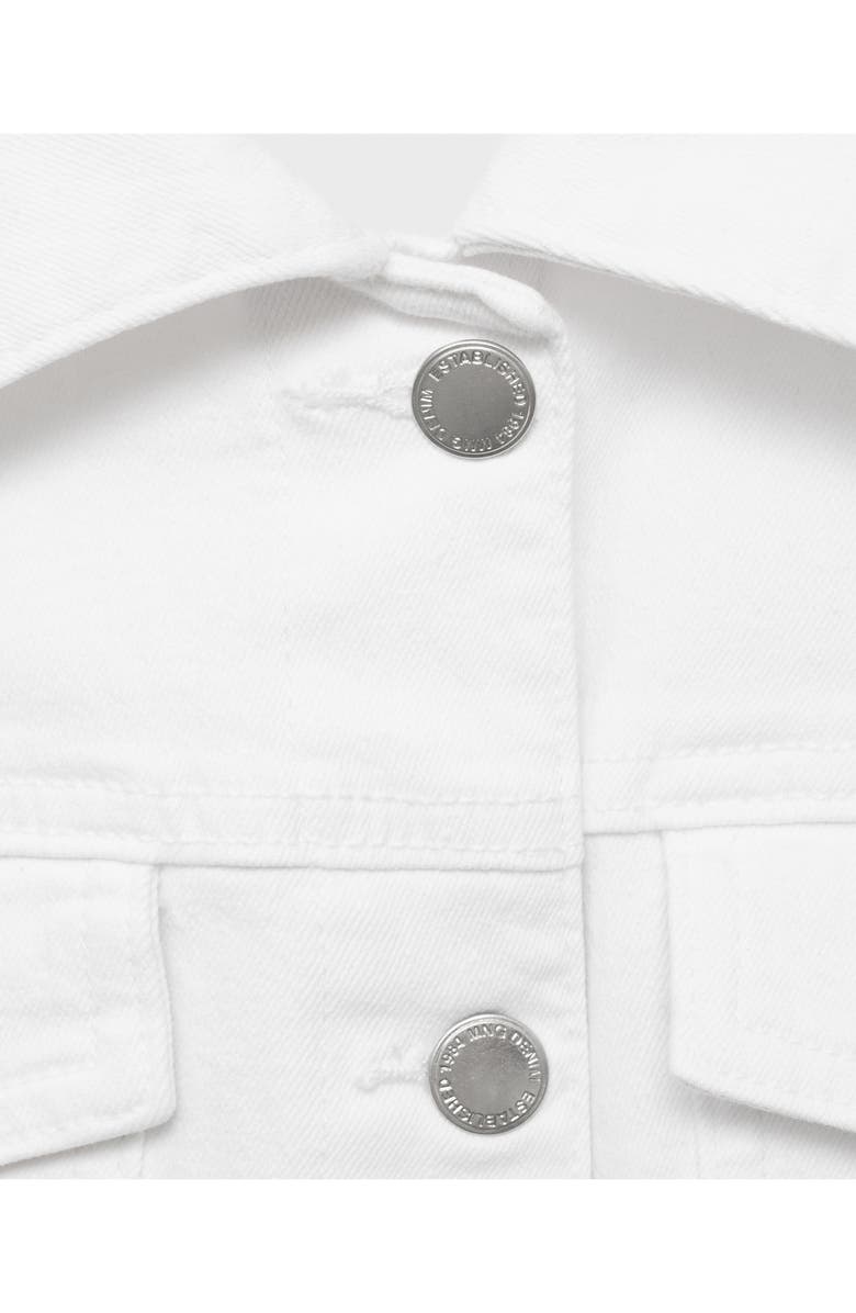 MANGO Pockets Denim Jacket, Alternate, color, White