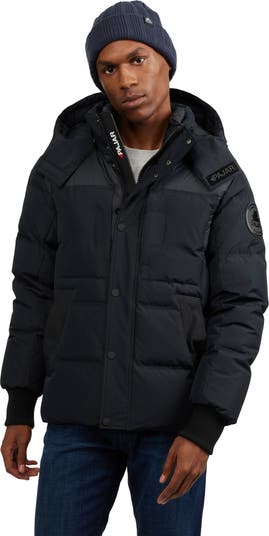 Men's Comet Mixed Media Puffer with Detachable Hood