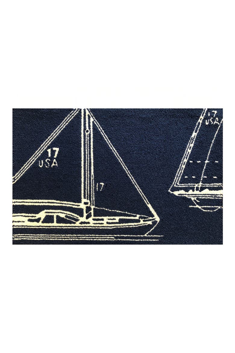 Sail Away Indoor/Outdoor Doormat, Main, color, BLUE/ WHITE