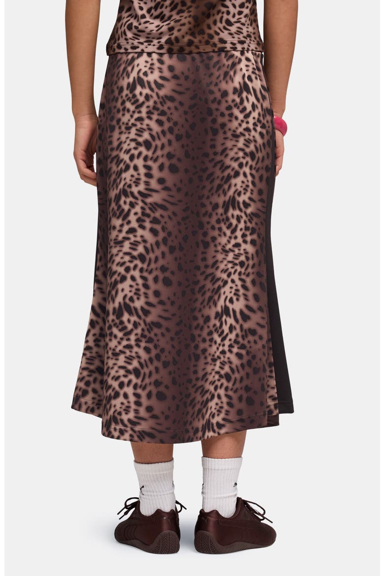Leopard Print Bias Cut Skirt, Alternate, color, PUMA BLACK