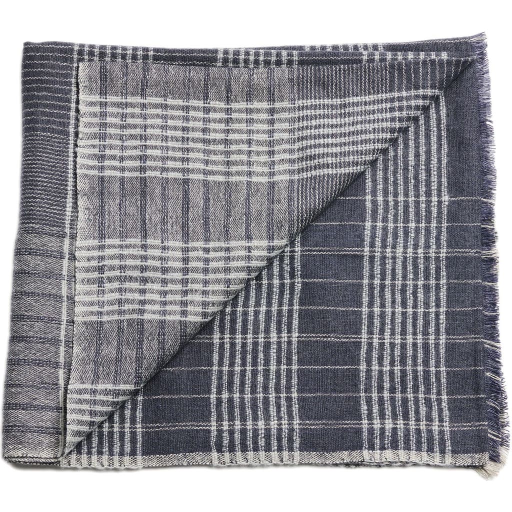 Studio Variously Soft Handwoven Merino Throw In Gray