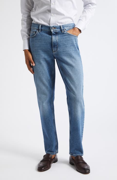 Cotton Roccia Straight Leg Jeans