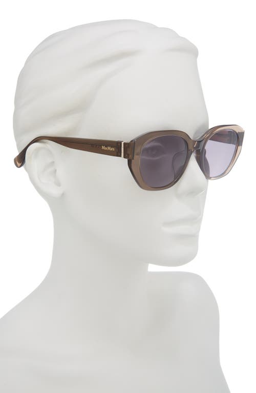 Max Mara 54mm Round Sunglasses In Brown