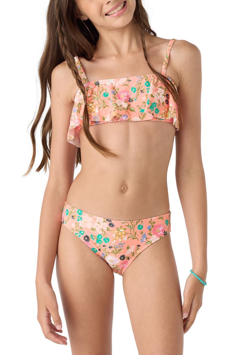 O'Neill Kids' Ruffle Two-Piece Swimsuit, Alternate, color, 