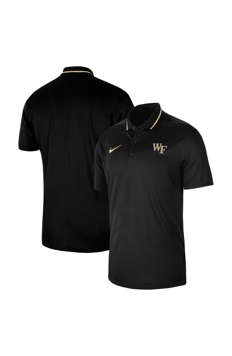 Nike Men's Nike  Black Wake Forest Demon Deacons 2023 Sideline Coaches Performance Polo, Main, color, 
