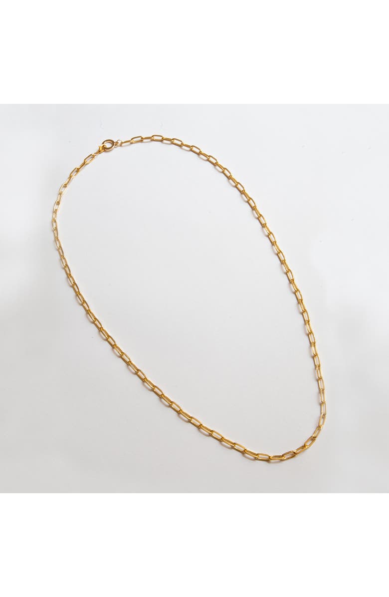 Outofoffice Demi Fine Paper Clip Chain Necklace, Main, color, Gold