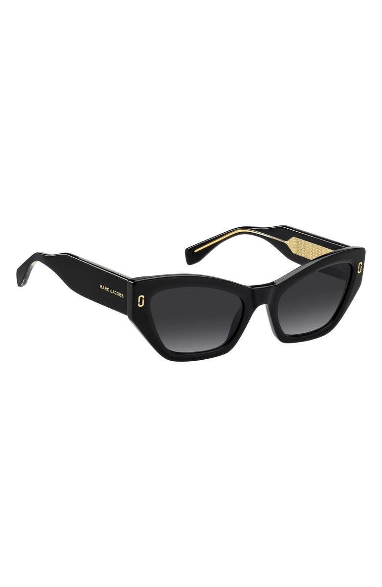 Marc Jacobs 54mm Cat Eye Sunglasses, Alternate, color, Black