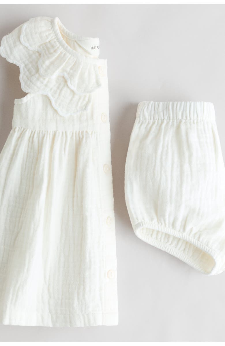 H&M 2-piece Printed Cotton Set, Alternate, color, Cream