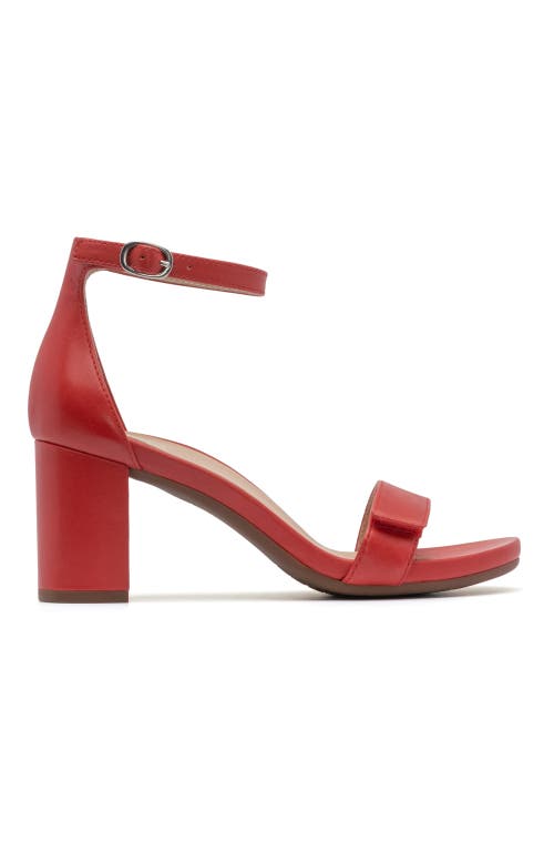 Abeo Tempo Strap In Red Leather - Regular